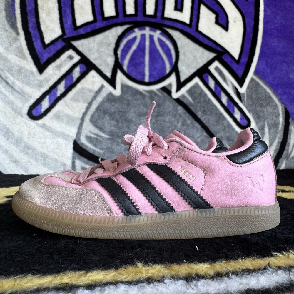 Size 13.5c - adidas Messi Pink/Black Sneakers Rubber Outsole JR0424